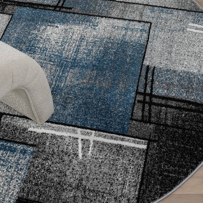 Slate 768 Blue Round — Rugplaza